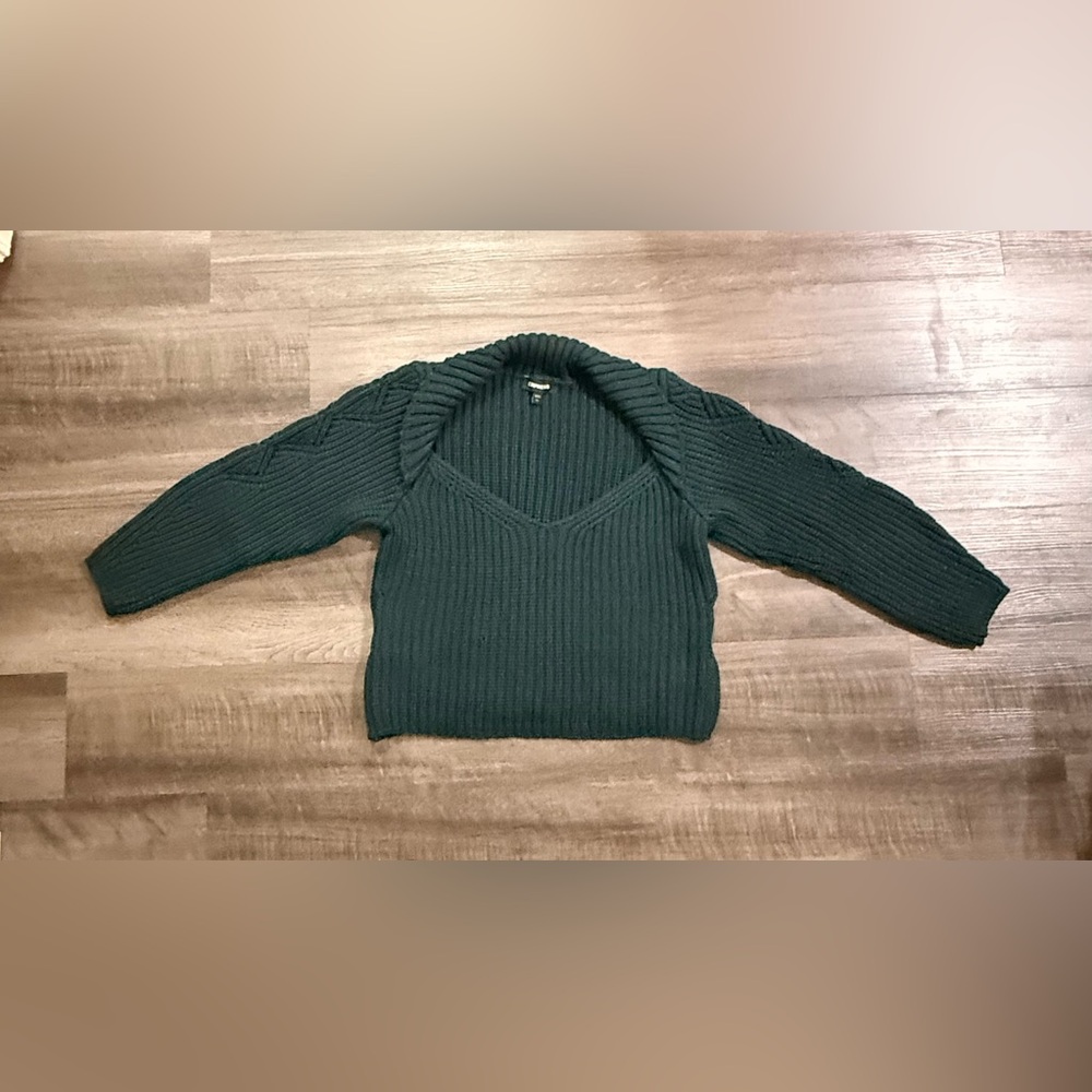 Express Women's XL Forest Green Sweater - Picture 3 of 7